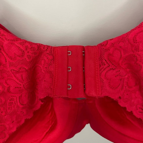Aerie Real Sunny full coverage red lace detail bra 42DD - Picture 10 of 11